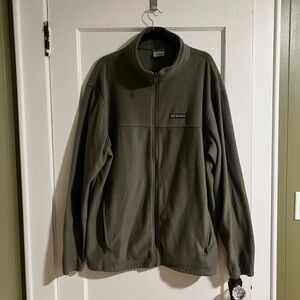 Columbia Olive Green Fleece Jacket, XLT